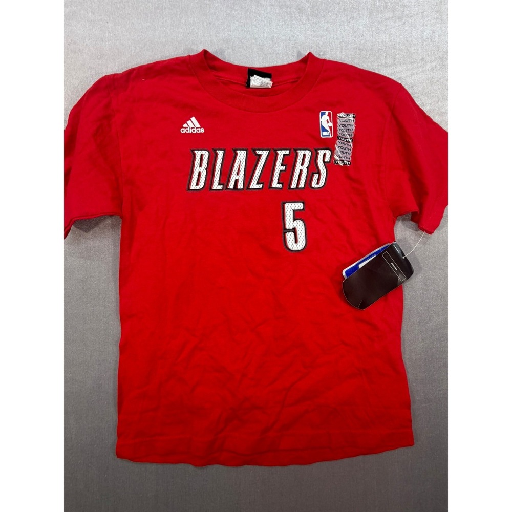 New Adidas NBA Portland Trailblazers Rudy Fernandez #5 Child Shirt Large Kids